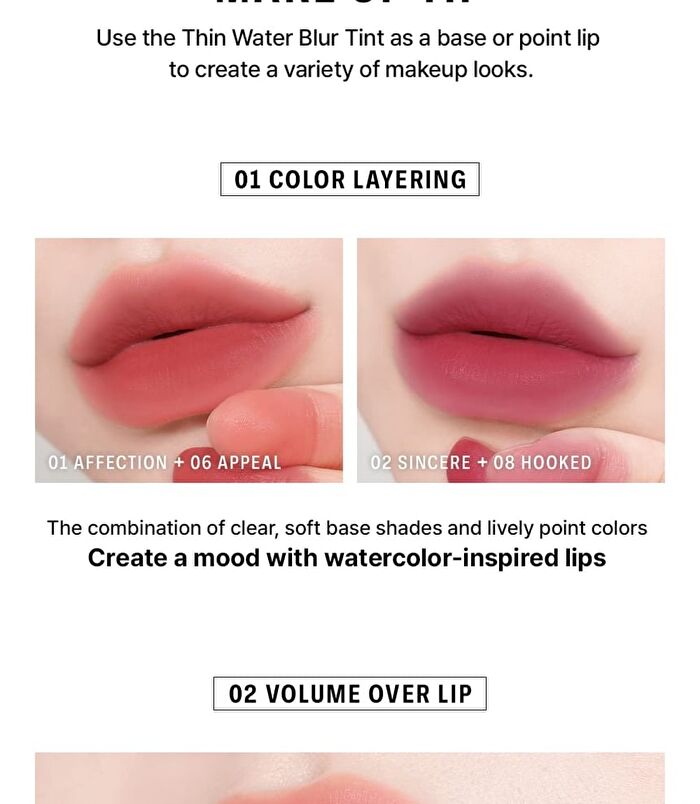 Braye Thin Water Blur Tint - 10 Colors - #08 Hooked