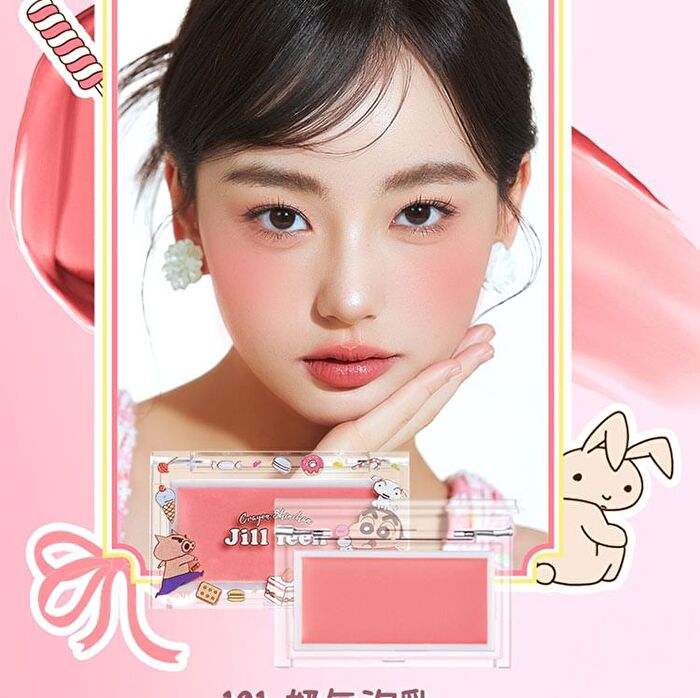 Jill Leen Crayon Shin-chan Cream Blush Limited Edition - 9 Colors - #110 Soft Ripened Peach - 3g