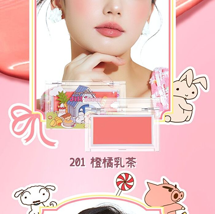 Jill Leen Crayon Shin-chan Cream Blush Limited Edition - 9 Colors - #110 Soft Ripened Peach - 3g