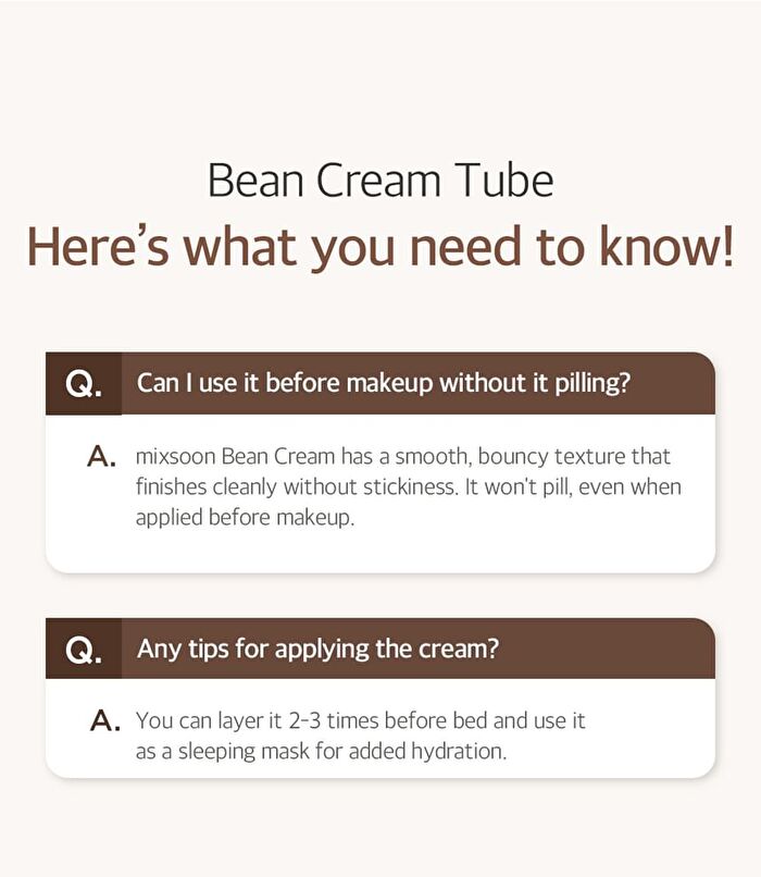mixsoon Bean Cream Tube Mini - 25ml