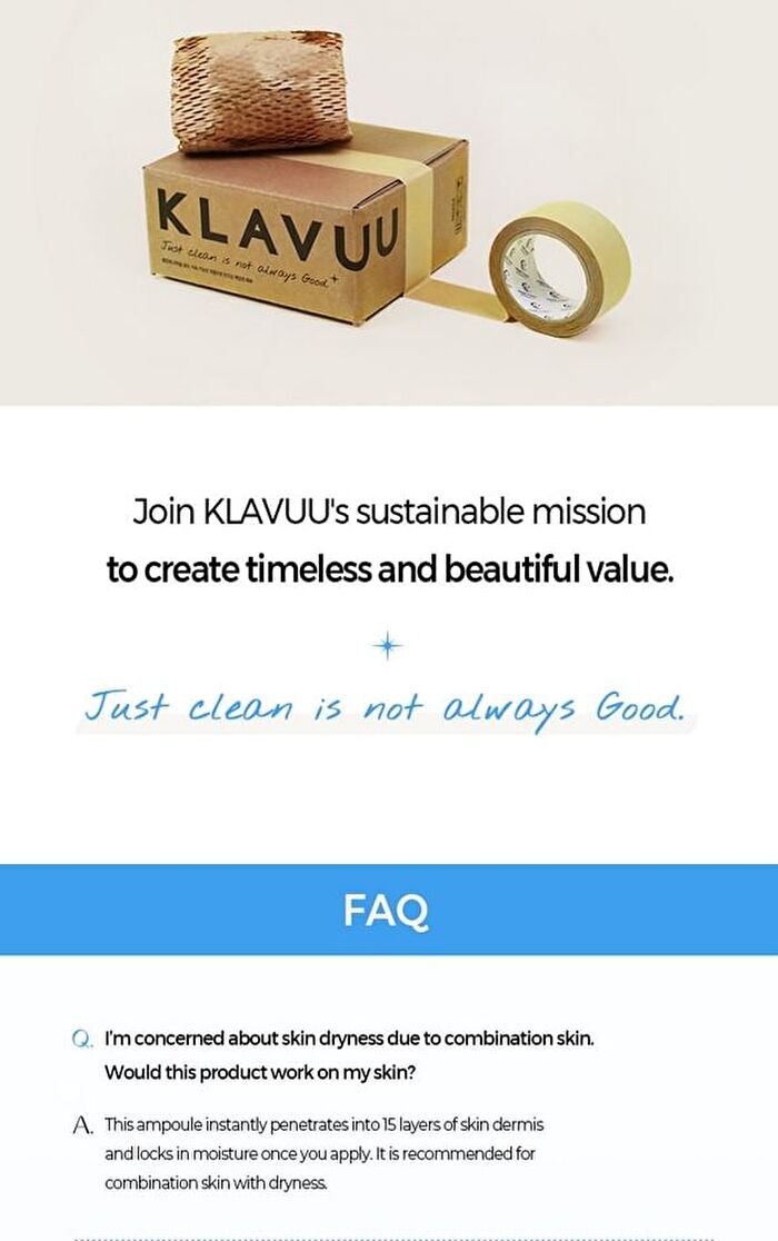 Klavuu Real Vegan Hyaluronic Acid Ampoule - 30ml
