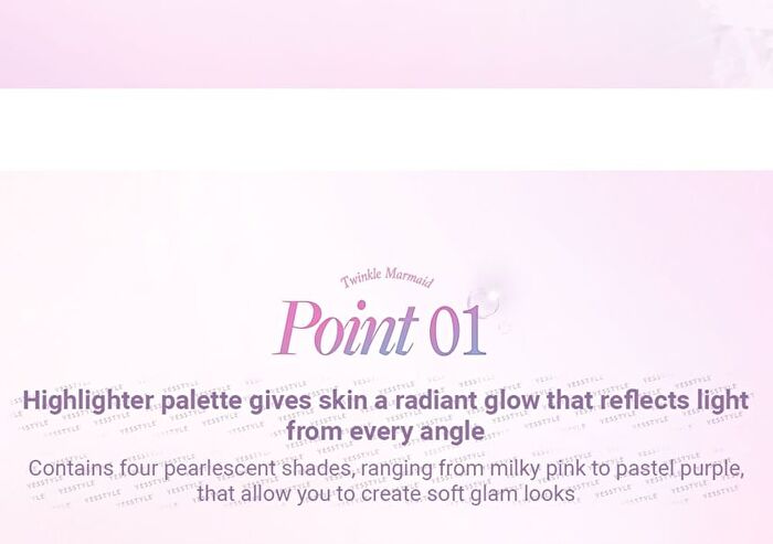 dasique Shine Glowy Highlighter Palette Twinkle Mermaid Collection - #01 Twinkle Mermaid