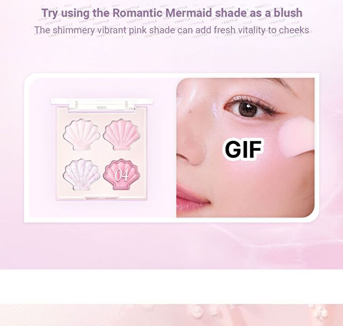 dasique Shine Glowy Highlighter Palette Twinkle Mermaid Collection - #01 Twinkle Mermaid