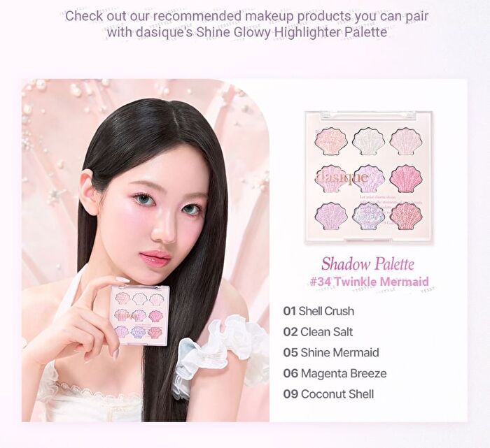 dasique Shine Glowy Highlighter Palette Twinkle Mermaid Collection - #01 Twinkle Mermaid