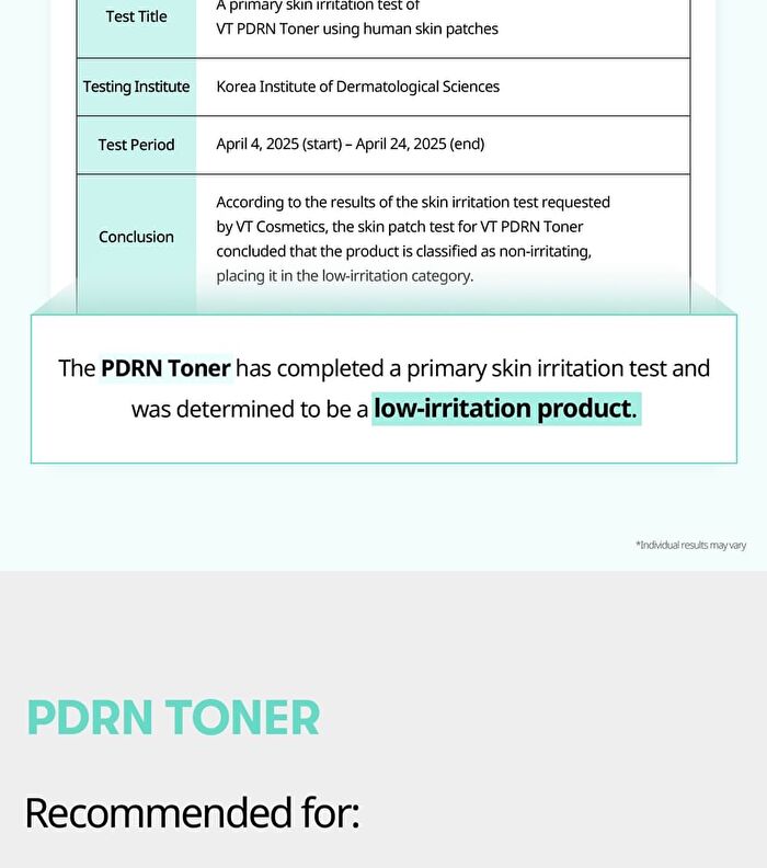 Vt PDRN Toner - 250ml