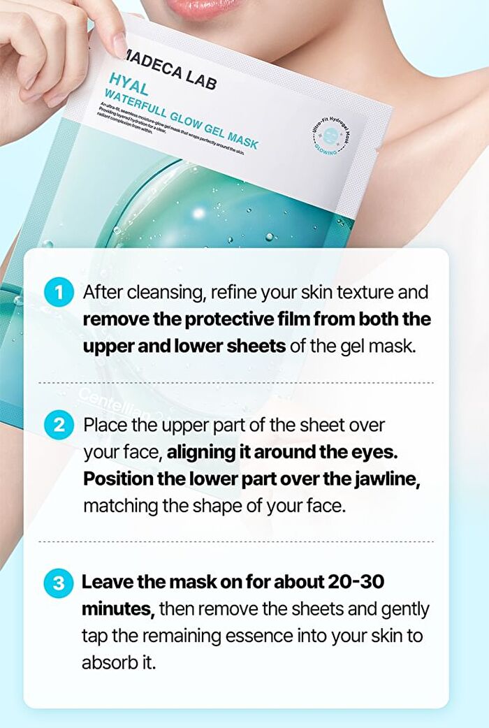 Madeca Lab Glow Gel Mask 1 pc - 2 Types - Hyal Waterfull