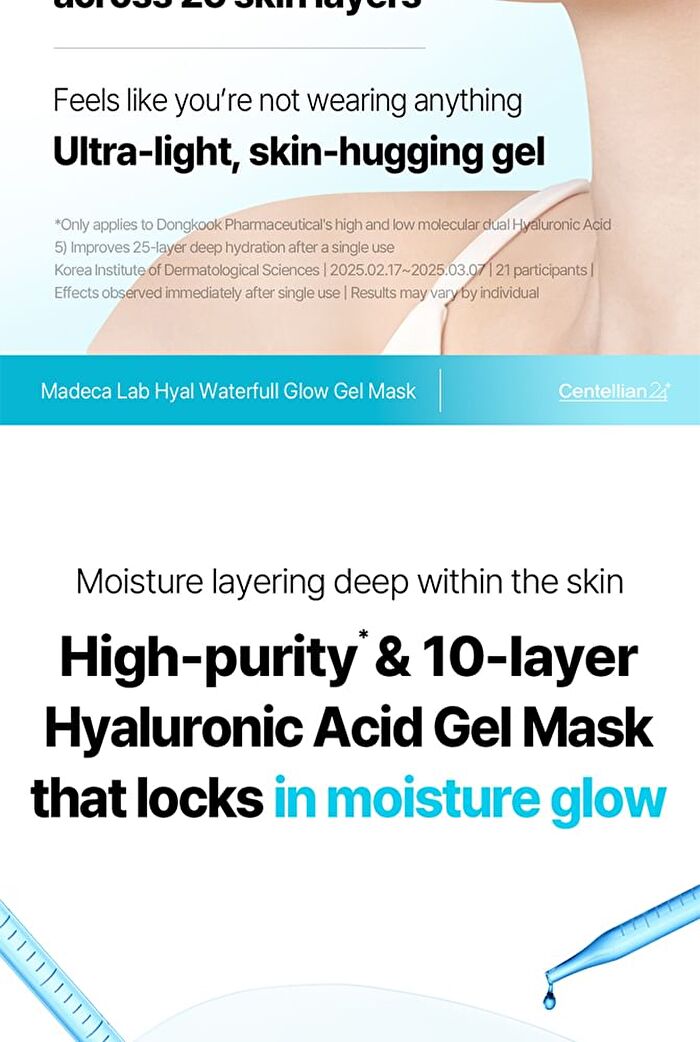 Madeca Lab Glow Gel Mask 1 pc - 2 Types - Hyal Waterfull