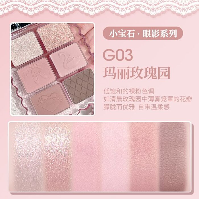 Gogo Tales Sweet Ballet Soft Mist Eyeshadow Palette - 6 Colors - #G01 - 7.8g