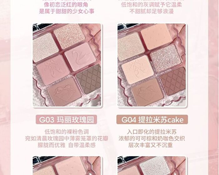 Gogo Tales Sweet Ballet Soft Mist Eyeshadow Palette - 6 Colors - #G02 - 7.8g