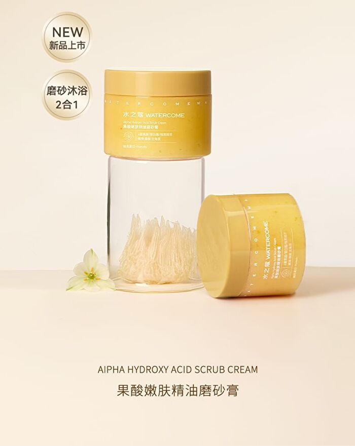 Watercome Alpha Hydroxy Acid(AHA) Rejuvenating Scrub Cream - 2 Flavors - Pomelo - 180g