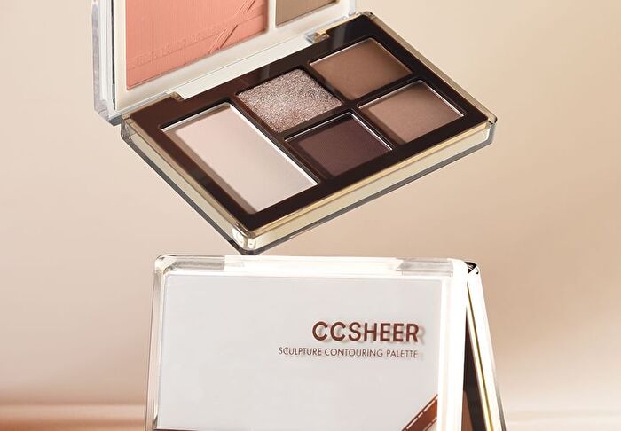 Folding Pocket Eyeshadow Palette - 2 Types - 02# Cream Peach - 17g
