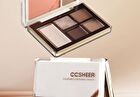 Folding Pocket Eyeshadow Palette - 2 Types - 02# Cream Peach - 17g
