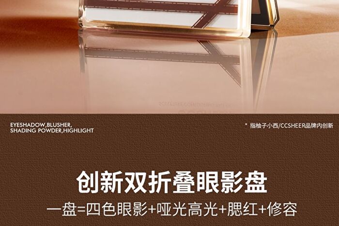Folding Pocket Eyeshadow Palette - 2 Types - 02# Cream Peach - 17g