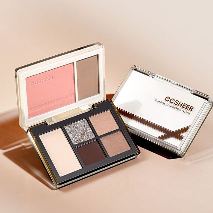 Folding Pocket Eyeshadow Palette - 2 Types - 02# Cream Peach - 17g