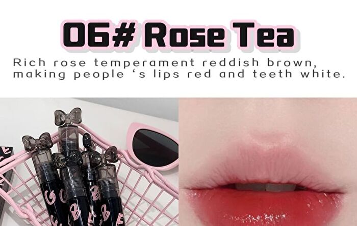 Crystal Clear Hydrating Liquid Lipstick - 6 Colors - #06 Rose Tea - 2.5g