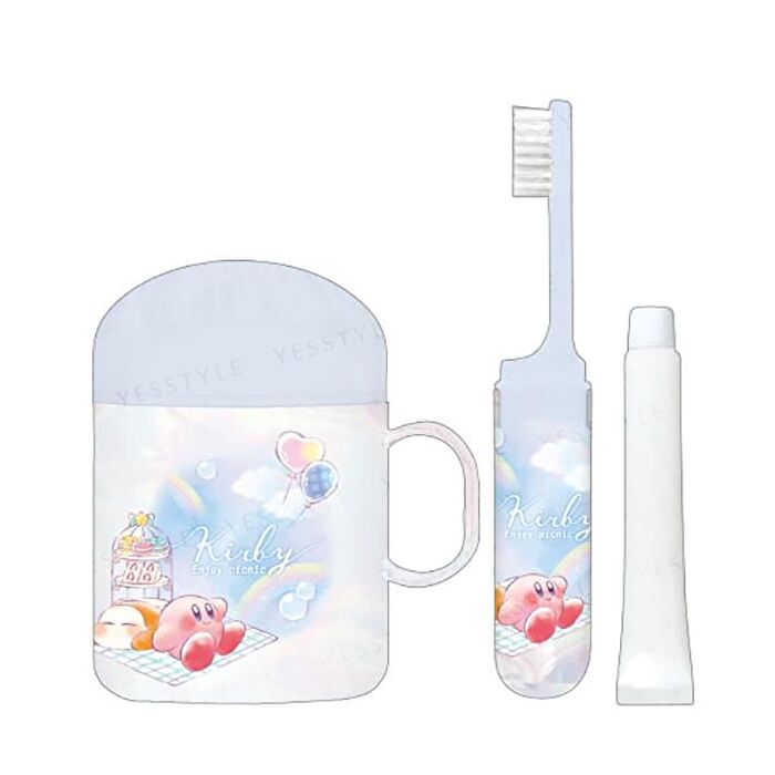 Kirby Enjoy Picnic Toothbrushing Set With Big Cup - 1 set