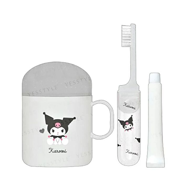 Sanrio Kuromi Toothbrushing Set With Big Cup - 1 set
