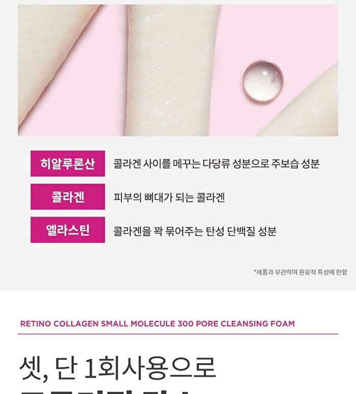 Retino Collagen Small Molecule 300 Pore Cleansing Foam - 150ml