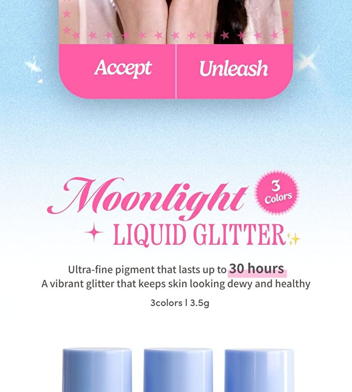 A by Unleashia Moonlight Liquid Glitter - 3 Colors - #03 Peach Star