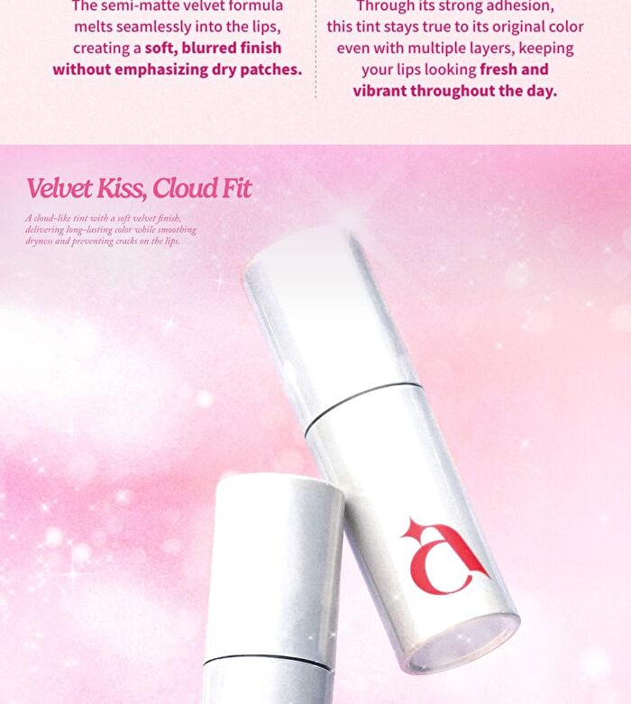 A by Unleashia Cloud Kiss Velvet Tint - 2 Colors - #01 Blush Pink