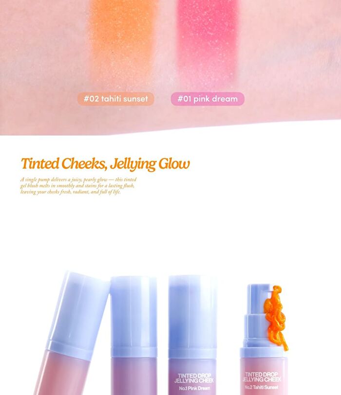 A by Unleashia Tinted Drop Jellying Cheek - 2 Colors - #02 Tahiti Sunset