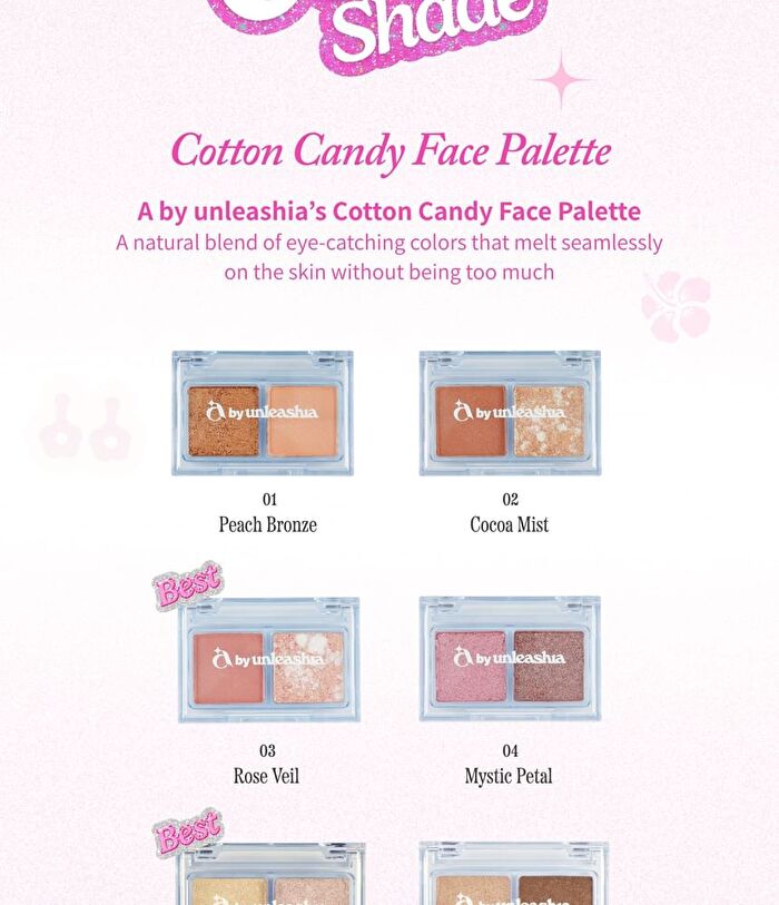 A by Unleashia Cotton Candy Face Palette - 6 Types - #05 Berry Nana