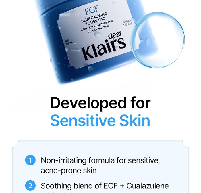 EGF Blue Calming Toner Pad - 60 pads