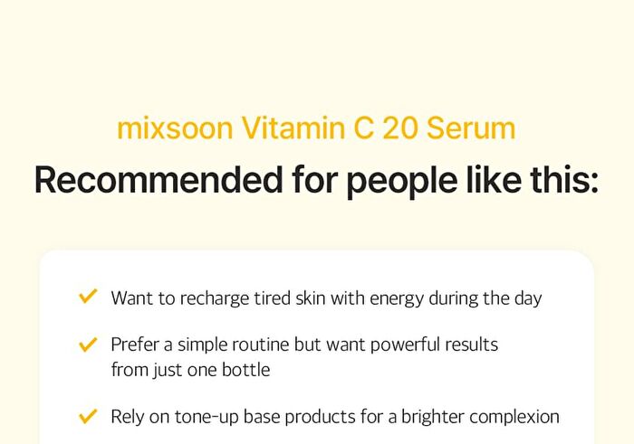 mixsoon Vitamin C 20 Serum - 10ml