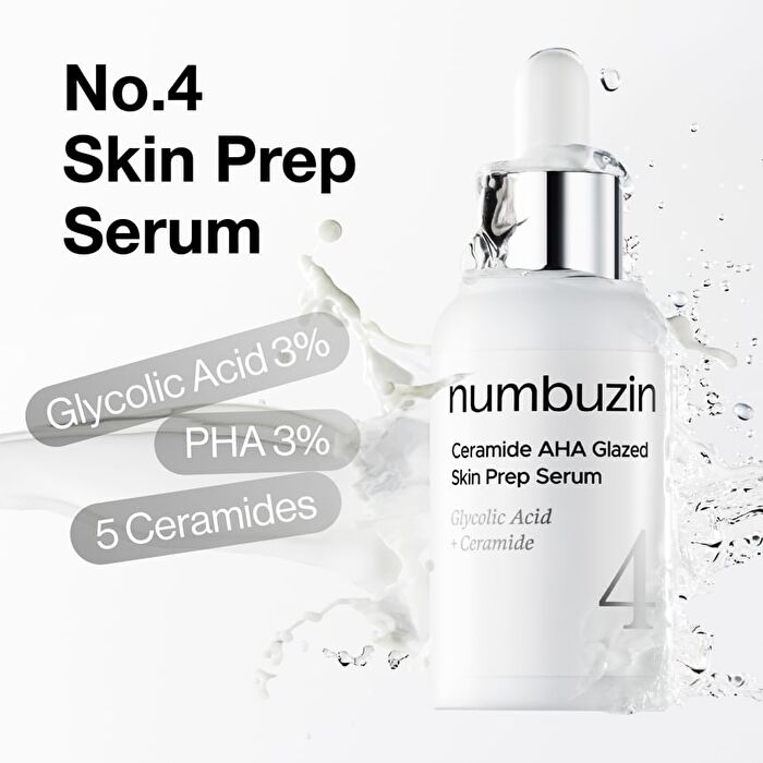 numbuzin No.4 Ceramide AHA Glazed Skin Prep Serum Vial Set - 1.3ml x 10 vials
