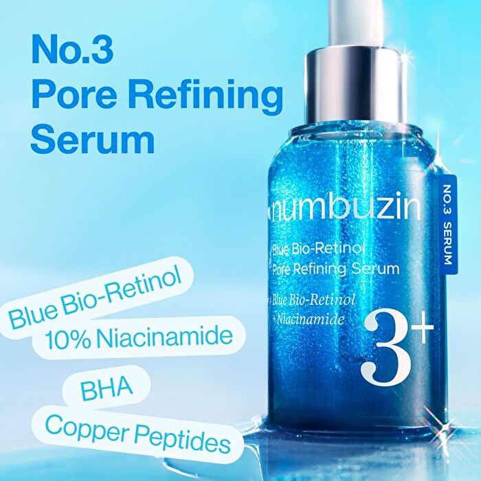 numbuzin No.3 Blue Bio-Retinol Pore Refining Serum Vial Set - 1.3ml x 10 vials