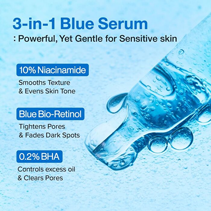 numbuzin No.3 Blue Bio-Retinol Pore Refining Serum - 30ml