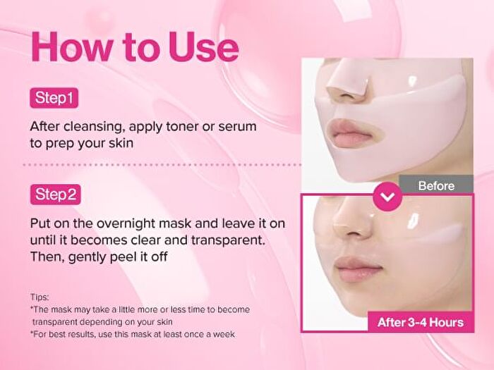 numbuzin No.2 Rose PDRN Overnight Collagen Mask Set - 37g x 4 sheets