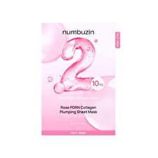 numbuzin No.2 Rose PDRN Collagen Plumping Sheet Mask 10pcs Set - 33ml x 10 sheets