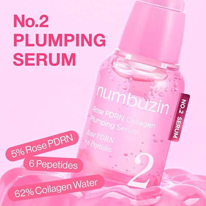 numbuzin No.2 Rose PDRN Collagen Plumping Serum Duo Stick Set - 1.2ml x 10 pcs