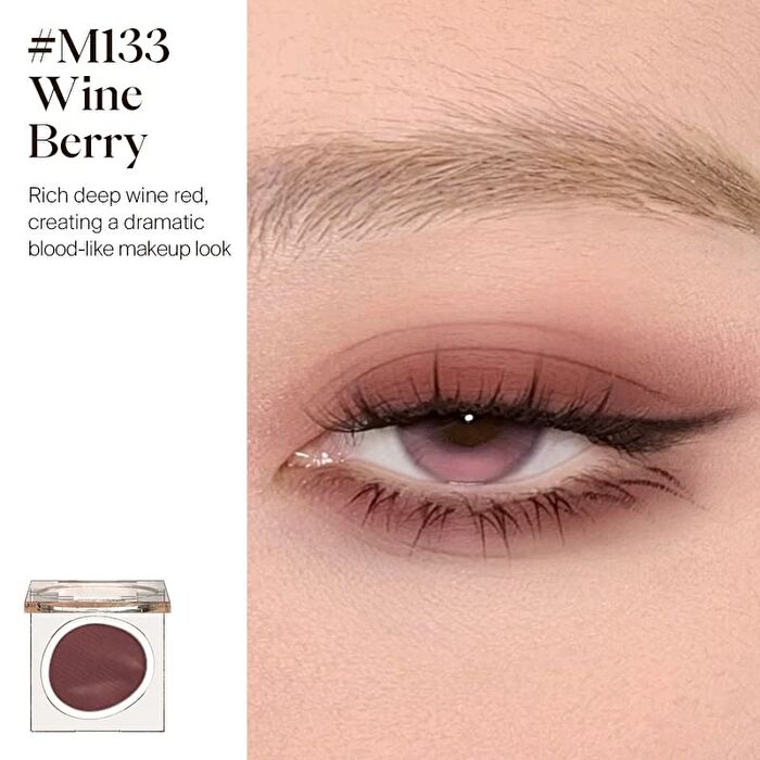 Joocyee Single Eyeshadow Long-Wearing - 3 Colors - #M133 Wine Berry - 1.9g