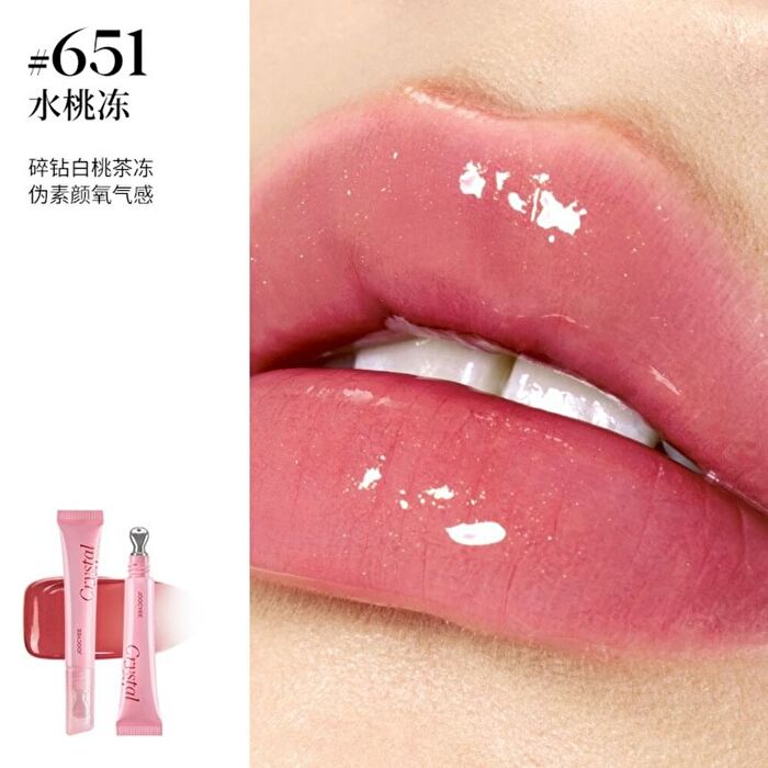 Joocyee Crystal Gloss - 6 Colors - #651 Peach Jelly - 8ml
