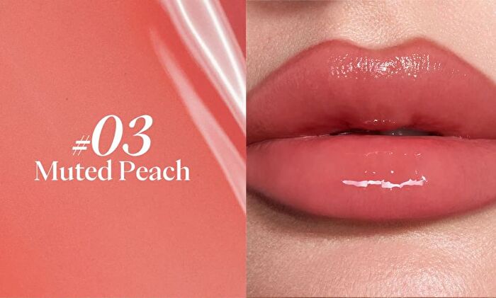 Joocyee Plump & Glossy Dual Lip Combo - 3 Colors - #03 Muted Peach - 0.13g + 2.3g