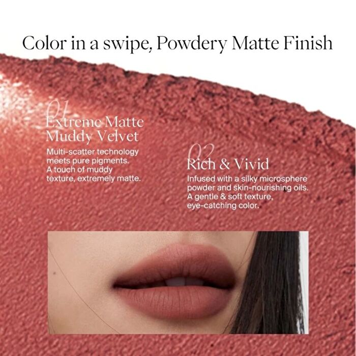 Joocyee New Matte Muddy Rouge - 9 Colors - #117 Cardamom Echo - 3.2g