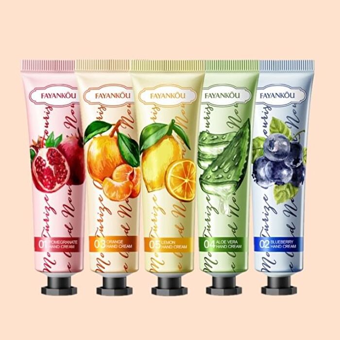 Fayankou Moisturize Smooth Fruit Hand Cream - 5 Types - #Orange - 30g