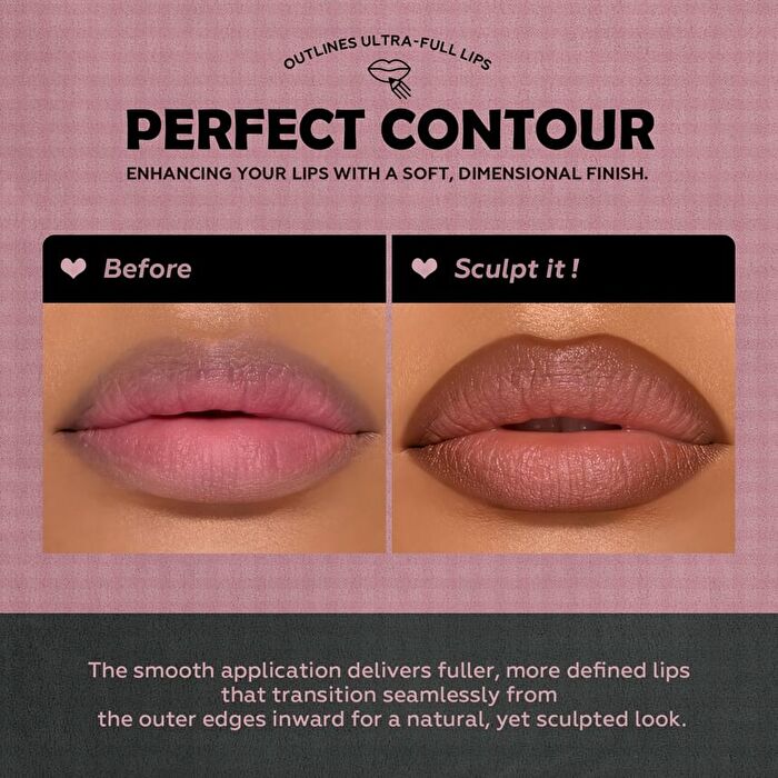 Gradient Liner Lipstick - 6 Colors - #1 Bagel Brown - 0.9g