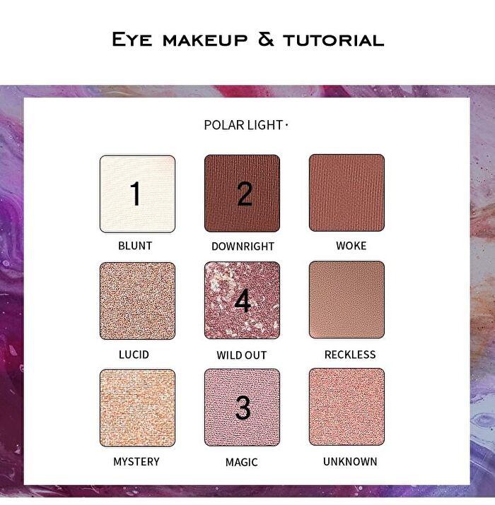C9 9-Color Eyeshadow Palette - 4 Types - Milky Way (1.2g x 9)
