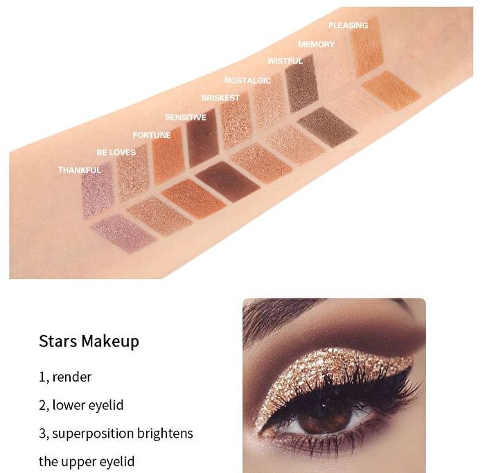 C9 9-Color Eyeshadow Palette - 4 Types - Milky Way (1.2g x 9)