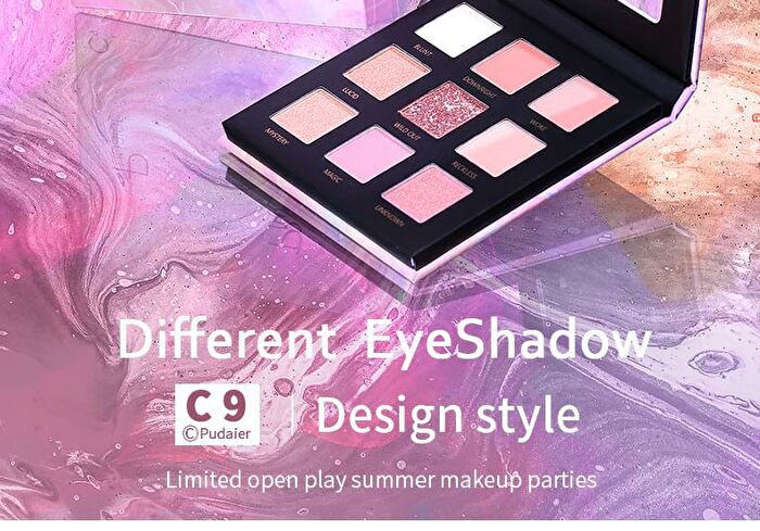C9 9-Color Eyeshadow Palette - 4 Types - Milky Way (1.2g x 9)