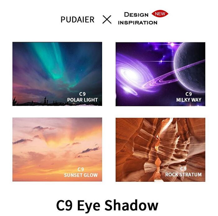 C9 9-Color Eyeshadow Palette - 4 Types - Milky Way (1.2g x 9)