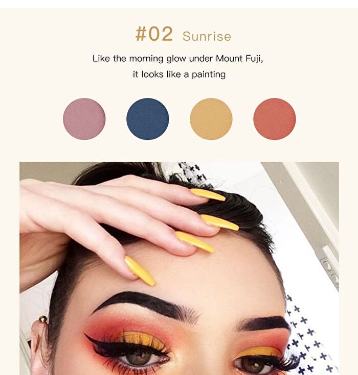 4-Color Matte Eyeshadow Palette - 3 Types - 02# - 5g