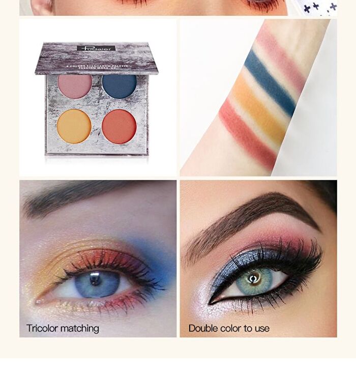 4-Color Matte Eyeshadow Palette - 3 Types - 02# - 5g