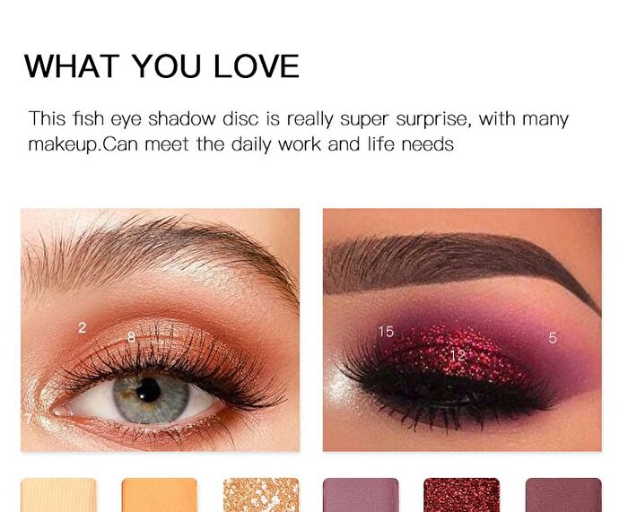 Fish Scale HD 18-Color Eyeshadow Palette - 1.2g x 18