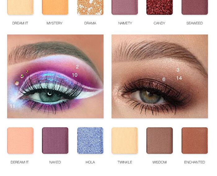 Fish Scale HD 18-Color Eyeshadow Palette - 1.2g x 18