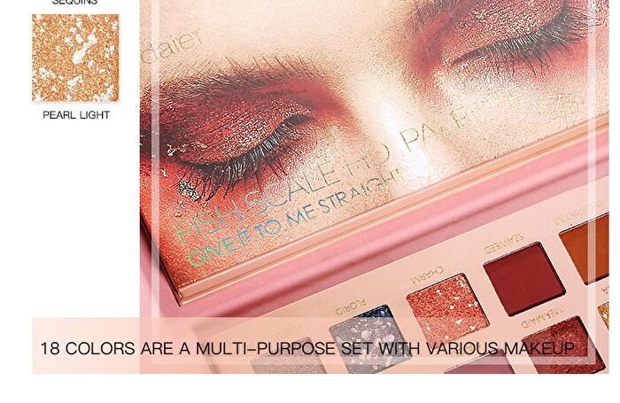 Fish Scale HD 18-Color Eyeshadow Palette - 1.2g x 18