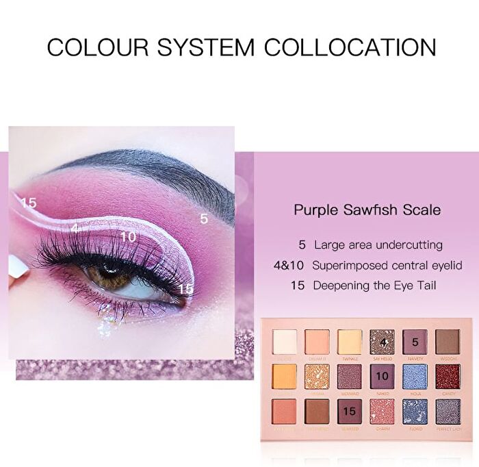 Fish Scale HD 18-Color Eyeshadow Palette - 1.2g x 18